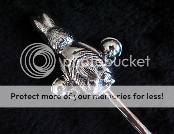 AUTHENTIC SOLID 925 STERLING SILVER BABY RATTLE RABBIT
